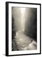 A Crystal Clear Stream Winds it Way Through the Partnacht Gorge in Garmisch-Partenkirchen, Germany-Adam Barker-Framed Photographic Print