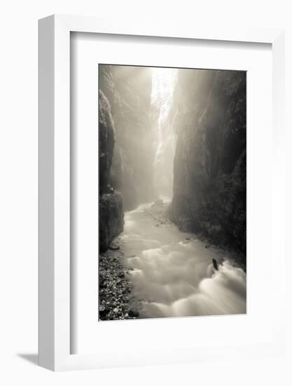 A Crystal Clear Stream Winds it Way Through the Partnacht Gorge in Garmisch-Partenkirchen, Germany-Adam Barker-Framed Photographic Print