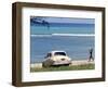 A Cuban Boy Plays Ball at the Baracoa Beach West of Havana, Cuba-null-Framed Photographic Print