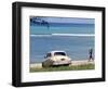 A Cuban Boy Plays Ball at the Baracoa Beach West of Havana, Cuba-null-Framed Photographic Print