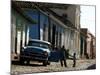 A Cuban Man Gets out of His Car with His Child-Javier Galeano-Mounted Photographic Print