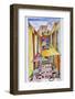 A cubist style watercolor of the Plaka, Athens, Greece-Richard Lawrence-Framed Photographic Print