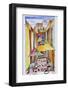 A cubist style watercolor of the Plaka, Athens, Greece-Richard Lawrence-Framed Photographic Print