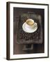 A Cup of Espresso on a Wooden Bowl with Coffee Beans-Anita Oberhauser-Framed Photographic Print