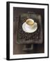 A Cup of Espresso on a Wooden Bowl with Coffee Beans-Anita Oberhauser-Framed Photographic Print