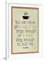 A Cup of Tea and A Book CS Lewis-null-Framed Art Print