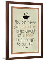 A Cup of Tea and A Book CS Lewis-null-Framed Art Print