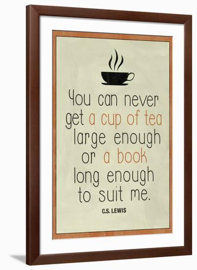 A Cup of Tea and A Book CS Lewis-null-Framed Art Print