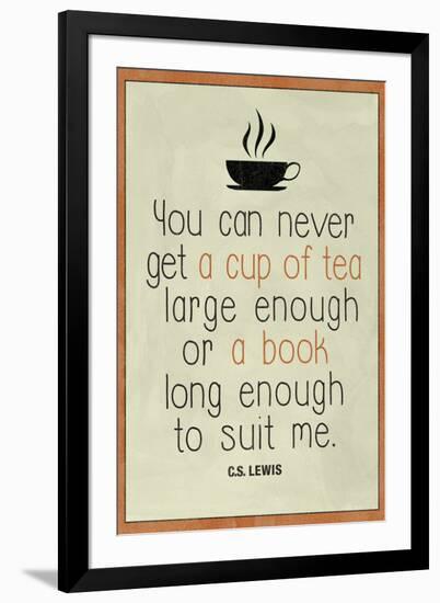 A Cup of Tea and A Book CS Lewis-null-Framed Art Print