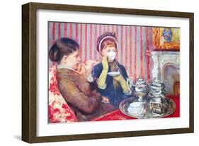 A Cup of Tea No.2-Mary Cassatt-Framed Art Print