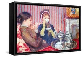 A Cup of Tea No.2-Mary Cassatt-Framed Stretched Canvas