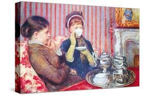 A Cup of Tea No.2-Mary Cassatt-Stretched Canvas