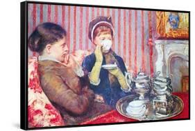 A Cup of Tea No.2-Mary Cassatt-Framed Stretched Canvas