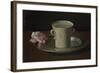 A Cup of Water and a Rose, C.1630-Francisco de Zurbarán-Framed Giclee Print