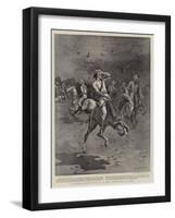 A Curious Interruption to a Polo Tournament in India-null-Framed Giclee Print