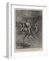 A Curious Interruption to a Polo Tournament in India-null-Framed Giclee Print