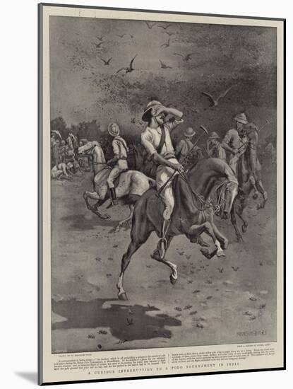 A Curious Interruption to a Polo Tournament in India-null-Mounted Giclee Print