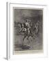 A Curious Interruption to a Polo Tournament in India-null-Framed Giclee Print