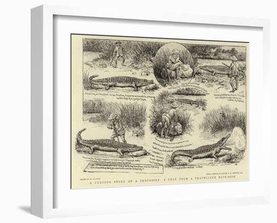 A Curious Story of a Crocodile, a Leaf from a Traveller's Note-Book-William Ralston-Framed Giclee Print