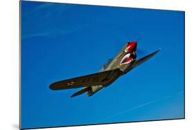 A Curtiss P-40E Warhawk in Flight Near Chino, California-null-Mounted Photographic Print