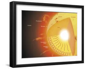 A Cutaway View of the Sun-Stocktrek Images-Framed Premium Photographic Print