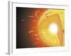 A Cutaway View of the Sun-Stocktrek Images-Framed Photographic Print