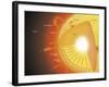 A Cutaway View of the Sun-Stocktrek Images-Framed Photographic Print