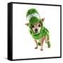 A Cute Chihuahua Dressed Up as a Dinosaur-graphicphoto-Framed Stretched Canvas