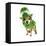 A Cute Chihuahua Dressed Up as a Dinosaur-graphicphoto-Framed Stretched Canvas