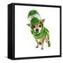 A Cute Chihuahua Dressed Up as a Dinosaur-graphicphoto-Framed Stretched Canvas