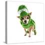 A Cute Chihuahua Dressed Up as a Dinosaur-graphicphoto-Stretched Canvas