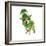 A Cute Chihuahua Dressed Up as a Dinosaur-graphicphoto-Framed Photographic Print