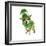 A Cute Chihuahua Dressed Up as a Dinosaur-graphicphoto-Framed Photographic Print
