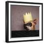 A Cute Chihuahua With A Crown And Mask On-graphicphoto-Framed Photographic Print