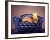 A Cute Chihuahua With A Crown On Napping On A Couch-graphicphoto-Framed Photographic Print