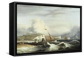 A Cutter and other Shipping off Dover, 1817-Thomas Luny-Framed Stretched Canvas