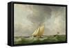 A Cutter in a Strong Breeze (Oil on Copper)-Charles Brooking-Framed Stretched Canvas