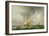 A Cutter in a Strong Breeze (Oil on Copper)-Charles Brooking-Framed Giclee Print