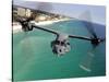 A CV-22 Osprey Aircraft Flies Over Florida's Emerald Coast-Stocktrek Images-Stretched Canvas