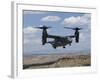 A CV-22 Osprey Prepares To Land During a Training Mission-Stocktrek Images-Framed Photographic Print