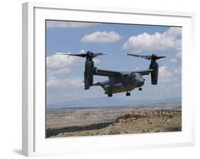 A CV-22 Osprey Prepares To Land During a Training Mission-Stocktrek Images-Framed Photographic Print