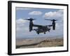 A CV-22 Osprey Prepares To Land During a Training Mission-Stocktrek Images-Framed Photographic Print