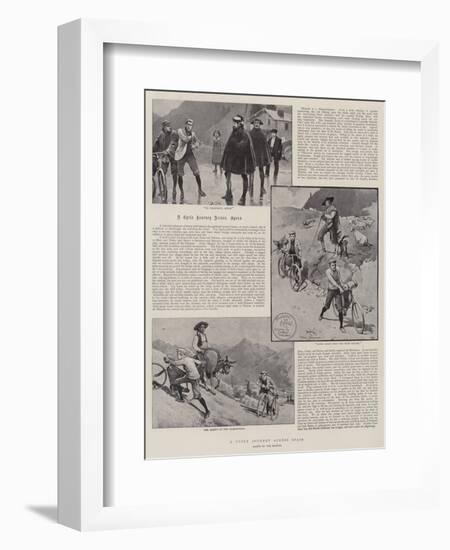 A Cycle Journey across Spain-Tom Browne-Framed Giclee Print