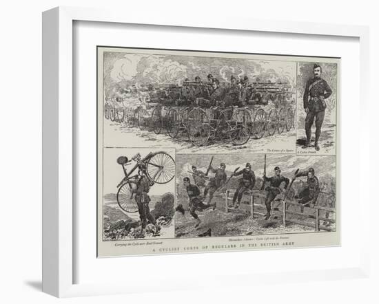 A Cyclist Corps of Regulars in the British Army-Alfred Chantrey Corbould-Framed Giclee Print