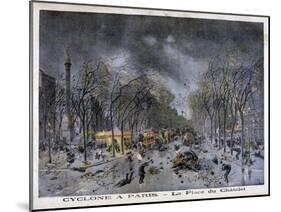 A Cyclone in Paris, Place Du Châtelet, 1896-Henri Meyer-Mounted Giclee Print