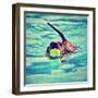 A Dachshund with a Ball in His Mouth-graphicphoto-Framed Photographic Print
