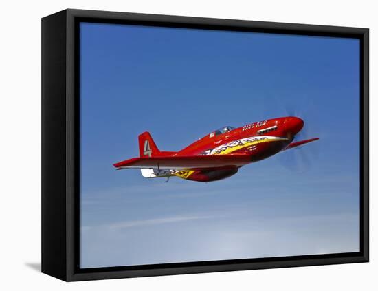 A Dago Red P-51G Mustang in Flight-Stocktrek Images-Framed Stretched Canvas