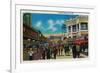 A daily scene on the Pike, Long Beach - Long Beach, CA-Lantern Press-Framed Premium Giclee Print