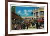 A daily scene on the Pike, Long Beach - Long Beach, CA-Lantern Press-Framed Premium Giclee Print