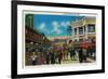 A daily scene on the Pike, Long Beach - Long Beach, CA-Lantern Press-Framed Art Print